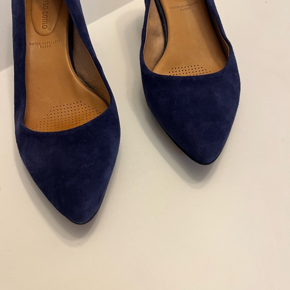Corso Como Ryanna Classic Suede Pumps 8.5 navy blue - Picture 3 of 7